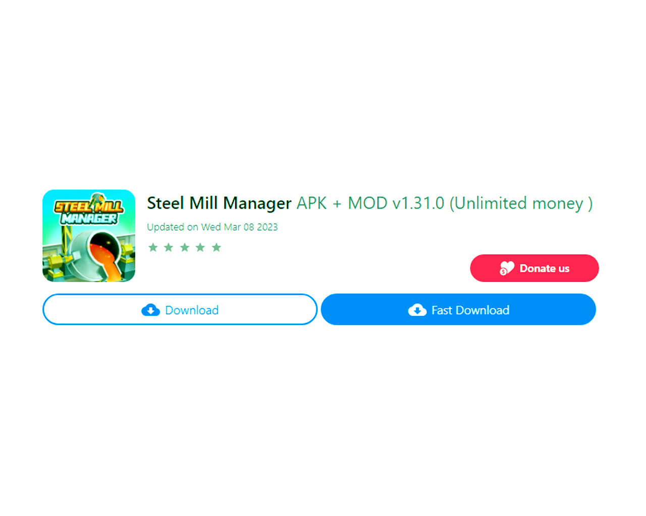 Steel Mill Manager Mod APK